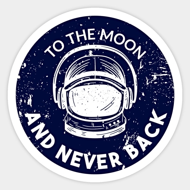 Vintage Astronaut Print Sticker by Urban_Vintage